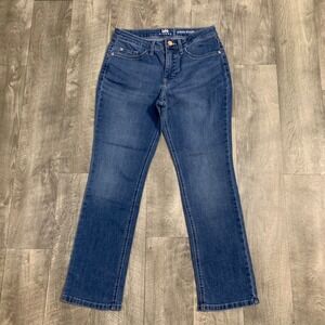 Lee Riders Midrise Straight Leg Jeans Women's Size 8P (29x27) Denim Blue